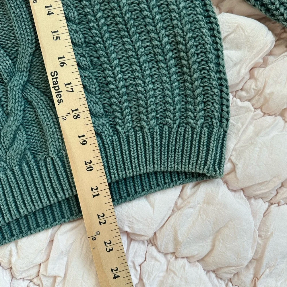 Free People Chunky Knit Sweater Teal Women’s XS Oversized - Picture 6 of 6